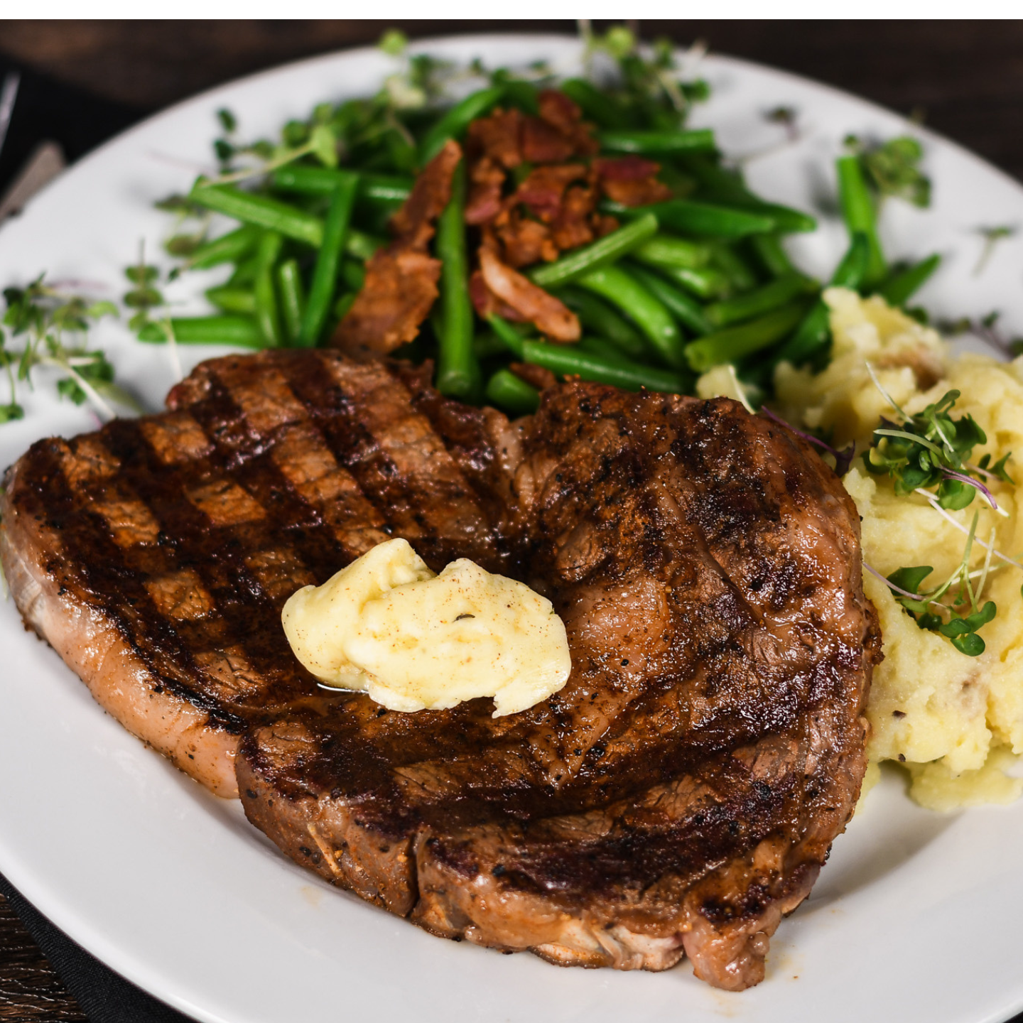 a steak on a plate